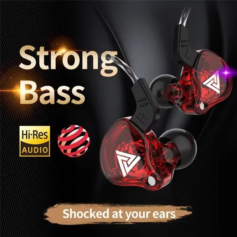  QKZ AK6 – HiFi In-Ear Headphones with Stereo Sound, Deep Bass, and Microphone | 3.5mm Jack
