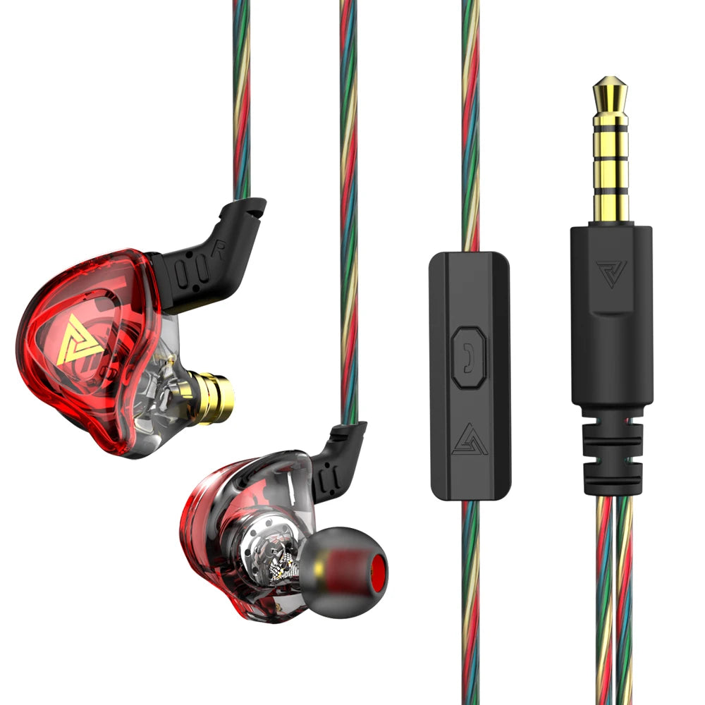  QKZ AK6 – HiFi In-Ear Headphones with Stereo Sound, Deep Bass, and Microphone | 3.5mm Jack