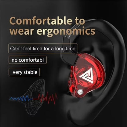  QKZ AK6 – HiFi In-Ear Headphones with Stereo Sound, Deep Bass, and Microphone | 3.5mm Jack