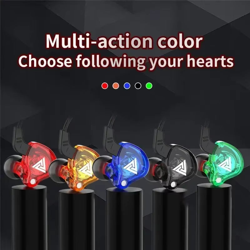  QKZ AK6 – HiFi In-Ear Headphones with Stereo Sound, Deep Bass, and Microphone | 3.5mm Jack